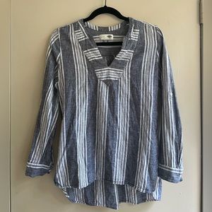Gray Blue/white stripped Tunic